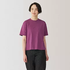 【MUJI 無印良品】女天竺圓領短袖T恤 XL 暗紅