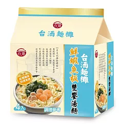 【台酒】台酒麵攤-鲜蝦魚板雙饗湯麵 (4包/袋)
