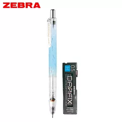 (限量送芯)ZEBRA 限定 DelGuard 不易斷芯自動鉛筆 0.5 謐靜風 藍