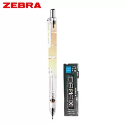 (限量送芯)ZEBRA 限定 DelGuard 不易斷芯自動鉛筆 0.5 謐靜風 橙