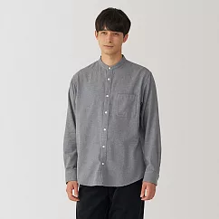 【MUJI 無印良品】男雙面起毛法蘭絨立領長袖襯衫 XS 灰色