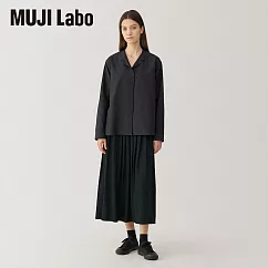 【MUJI 無印良品】MUJI Labo女針織打褶裙 S 黑色