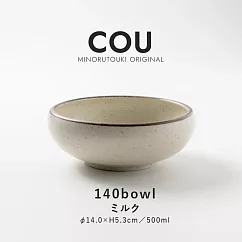 【Minoru陶器】Cou素窯 陶瓷餐碗500ml ‧ 杏白