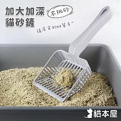 貓本屋 加大加寬 不挑砂貓砂鏟 -灰色