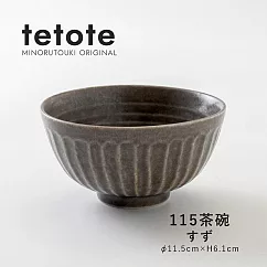 【日本Minoru】Tetote窯燒 陶瓷飯碗11cm ‧ 薄紫