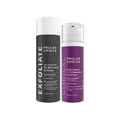 【煥膚抗老組】PAULA’S CHOICE 寶拉珍選 2%水楊酸精華液118ml+0.3%A醇+2%補骨脂酚精華乳30ml