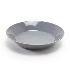 【日本Aito製作所】美濃燒|窯燒素釉 陶瓷深盤20.7cm ‧ 薄灰色