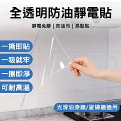 【美好家 Mehome】廚房防油靜電貼 防污壁貼 透明(40cm*長3M) 2捲