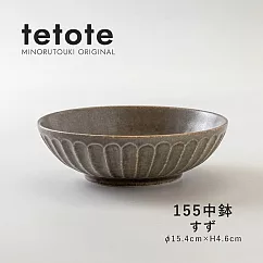 【日本Minoru】Tetote窯燒 陶瓷深盤15cm ‧ 薄紫