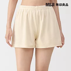 【MUJI 無印良品】女棉絲絨平口褲 M 象牙白