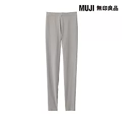 【MUJI 無印良品】女棉保暖緊身褲 XS 灰棕
