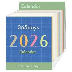 【日本A.P.J】2026 彩色文字迷你方型日曆