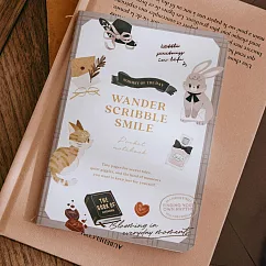 【wwiinngg】空白護照筆記本-兔兔的療癒空間(暖灰)