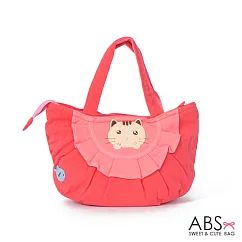 ABS貝斯貓 可愛小魚趴趴貓布包小提袋 (甜心粉) 88-115