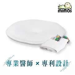 MIMOS 3D自然頭型嬰兒枕 M 【枕頭+白枕套】( 5─18個月適用 )