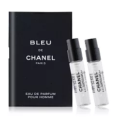 CHANEL 香奈兒 BLEU DE 藍色男性香水(1.5ml)X2─公司貨