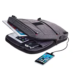 【TROIKA】電腦收納後背手提包 (灰色)