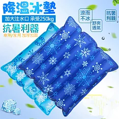 消暑涼夏 冰涼墊 冰晶水涼墊 涼感冰墊 坐墊 汽車椅墊 (45x45cm) 深雪花