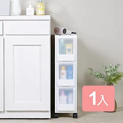 《真心良品x樹德》三比八隙縫3抽收納櫃(附輪)-1入組