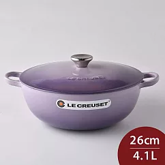 Le Creuset 典藏媽咪鑄鐵鍋 26cm 4.1L 法國製 媽咪鍋 (電磁爐 IH爐可用) 藍鈴紫