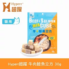 Hyperr超躍 牛肉鮭魚 1入 貓咪凍乾零食 | 寵物零食 貓零食 立方