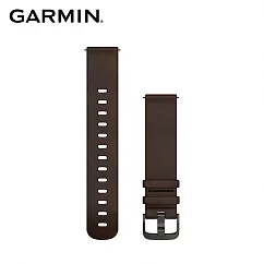 GARMIN Quick Release 20mm 咖啡色皮革錶帶暨灰色錶扣