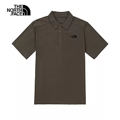 The North Face M MFO S/S COTTON POLO 男 簡約舒適短袖POLO衫 墨綠 NF0A5B4621L S 墨綠