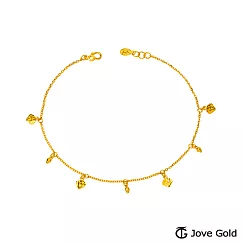 JoveGold漾金飾 鑽石寶貝黃金腳鍊