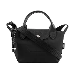 LONGCHAMP LE PLIAGE ENERGY 迷你再生帆布二用包 (黑色)