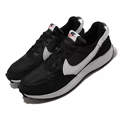 Nike 休閒鞋 Waffle Debut 黑 白 麂皮 厚底 增高 男鞋 解構 DH9522─001 26.5cm BLACK/WHITE