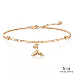 【點睛品】全18K 海豚精靈 18K玫瑰金手鍊