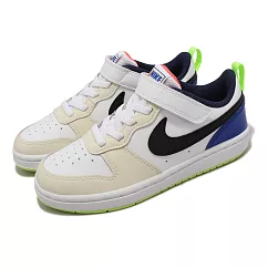 Nike 休閒鞋 Court Borough Low 2 SE PSV 中童 女鞋 米白 白黑 經典 拼接 FB1880─101