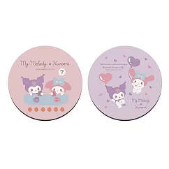 【Sanrio 三麗鷗】軟式珪藻土吸水杯墊 珪藻土杯墊 杯墊 (2入/組) (10*10*0.5cm) 甜蜜美時光/圓