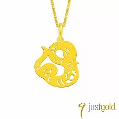 【Just Gold 鎮金店】喜迎福十二生肖系列 純金吊墜─蛇(不含鍊)