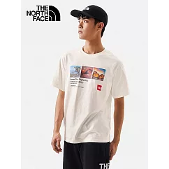 THE NORTH FACE M S/S PHOTOPRINT GRAPHIC TEE ─ AP 男短袖上衣─米白─NF0A81N7N3N L 白色