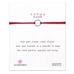 Dogeared Karma 閃亮圓滿圈手鍊 銀墜紅線手鍊 附原廠盒