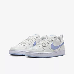 NIKE COURT BOROUGH LOW RECRAFT (GS) 中大童休閒鞋─白紫─DV5456103 US5 白色