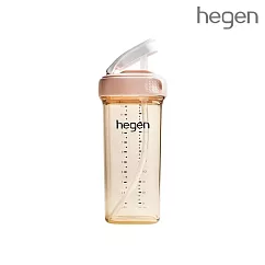 【Hegen】 PCTO™ 輕飲時光PPSU方圓型寬口吸管杯2.0 330ml ─嫣粉