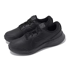 Nike 慢跑鞋 Varsity Leather GS 大童 女鞋 黑 全黑 皮革 緩震 運動鞋 CN9146─001