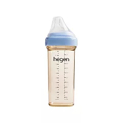 【hegen】金色奇蹟PPSU多功能方圓型寬口奶瓶 330ml ─ 沁藍