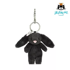 英國 JELLYCAT 鑰匙圈/吊飾 Bashful Inky Bunny Bag Charm 黑芝麻兔