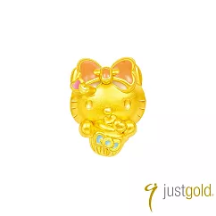 【Just Gold 鎮金店】Hello Kitty 50週年 黃金串珠(蛋糕)