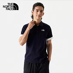 The North Face M MFO S/S COTTON POLO ─ AP 男女短袖POLO─深藍─NF0A8AV3RG1 L 藍色