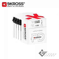 瑞士Skross 65W Type─C/USB PD 旅行萬國插頭氮化鎵充電器(1A1C)