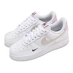Nike 休閒鞋 Wmns Air Force 1 07 女鞋 白 米白 粉紅 AF1 小勾 HF9992─100