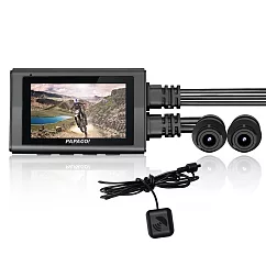 PAPAGO! MOTO3 雙鏡頭 WIFI 機車-行車紀錄器-贈32G記憶卡 黑色