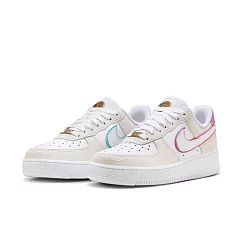 NIKE AIR FORCE 1 07 LX 女休閒鞋─白粉─HM3694011 US8 白色