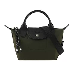 LONGCHAMP LE PLIAGE ENERGY 迷你再生帆布二用包 (卡其綠)