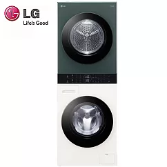 LG樂金 WashTower洗衣13公斤+乾衣10公斤 AI智控洗乾衣機 WD─S1310GB 雪霧白+自然綠