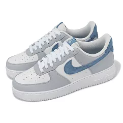 Nike 休閒鞋 Air Force 1 07 LV8 男鞋 藍 灰 AF1 麂皮勾勾 HV1795─141